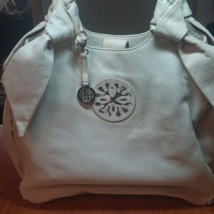 Audrey Brook cream leather shoulder bag